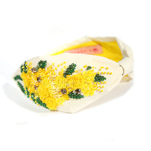 Wattle Beaded Headband - Yellow
