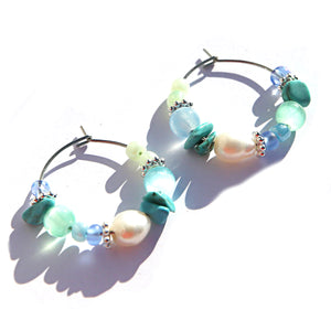 Medium Hoops Aqua