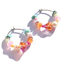 Medium Rainbow Confetti Hoops
