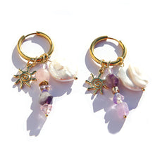 Amethyst Huggie Hoops
