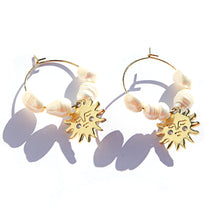 Sun Pearl hoops