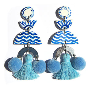 Pom Pom Earrings 1