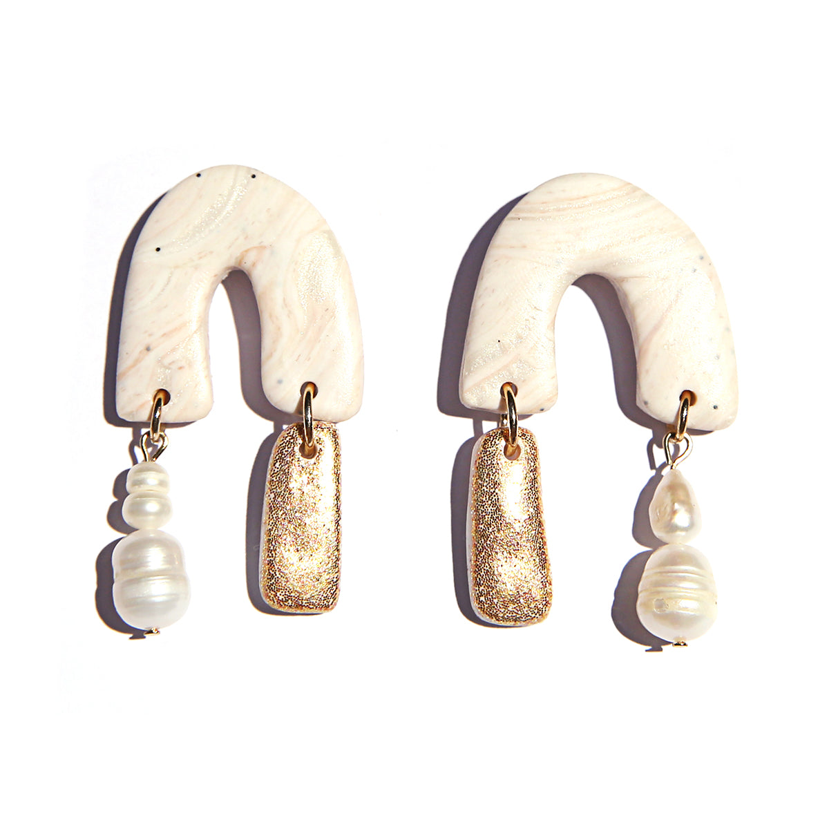White and Gold Pearl Shapes
