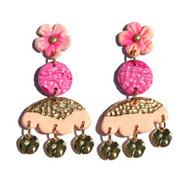 Pink and Peach Forme Earrings