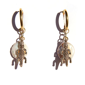 Crocodile Huggie Hoops