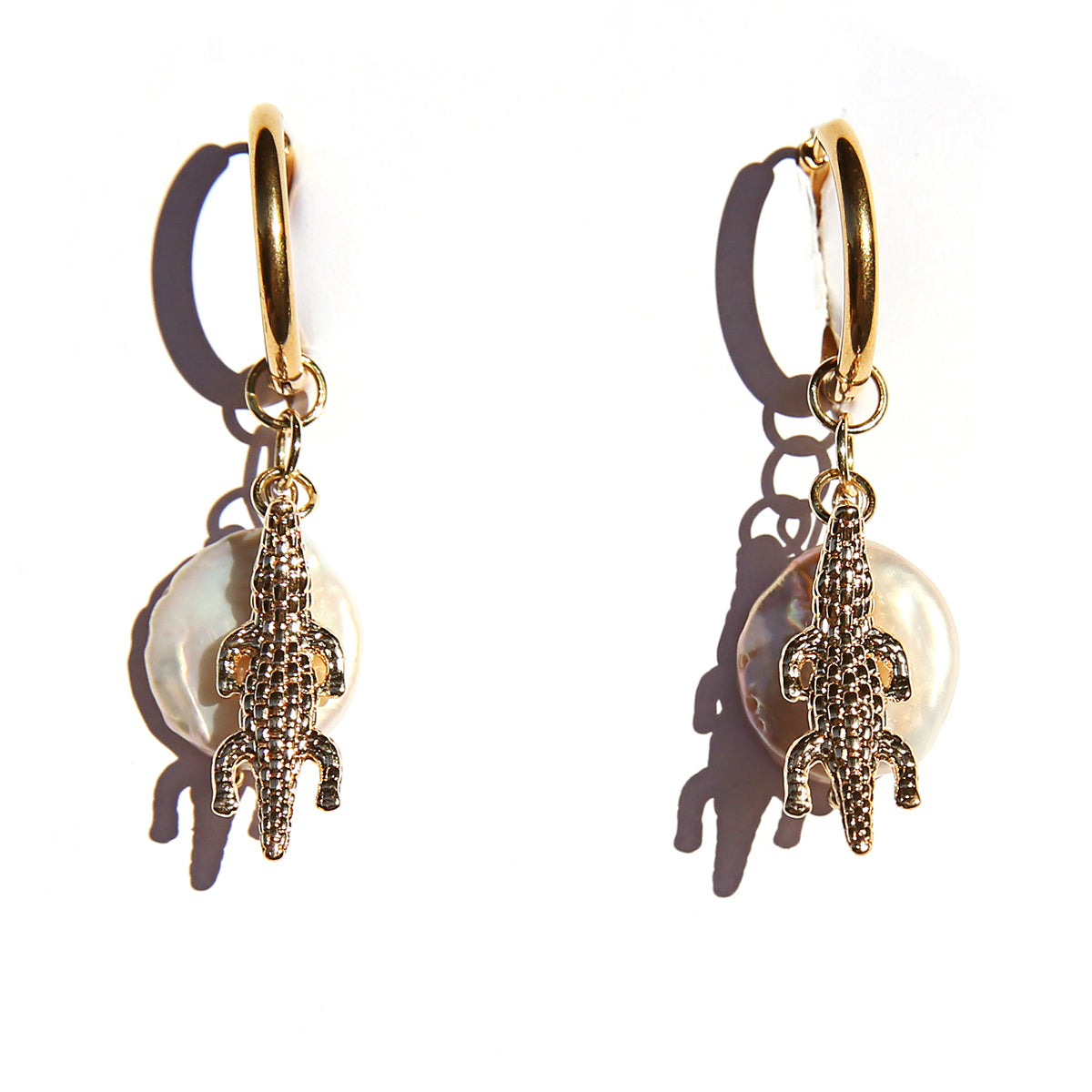 Crocodile Huggie Hoops