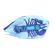 Blue Lobster Beaded Headband