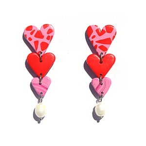 Heart Pearl Dangles