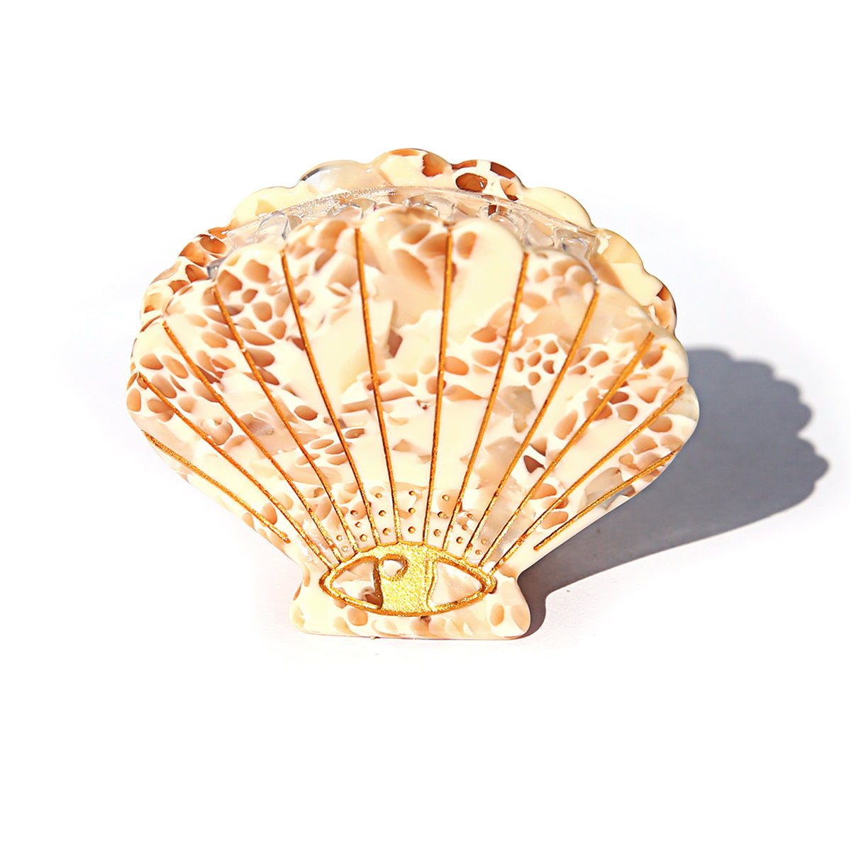 Shell Hair Clip - Honey Terrazzo – Kingston Jewellery