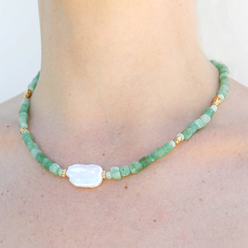 Moss Pearl Necklace