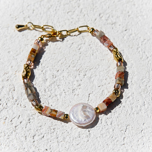 Agate Pearl Bracelet