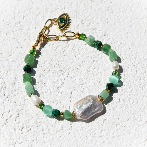 Green Pearl Bracelet