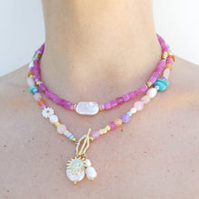 Magenta Pearl Necklace