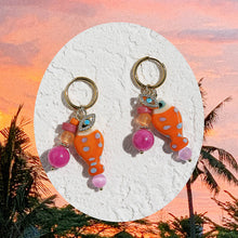 Sherbert Beaded Huggie Hoops