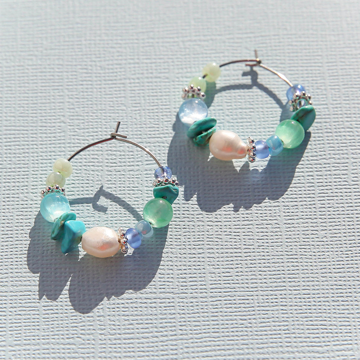 Medium Hoops Aqua