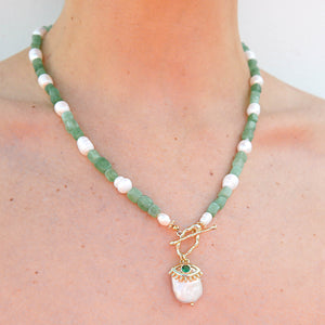 Pastel Sage Fob Necklace