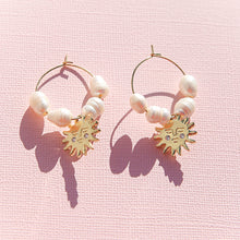 Sun Pearl hoops