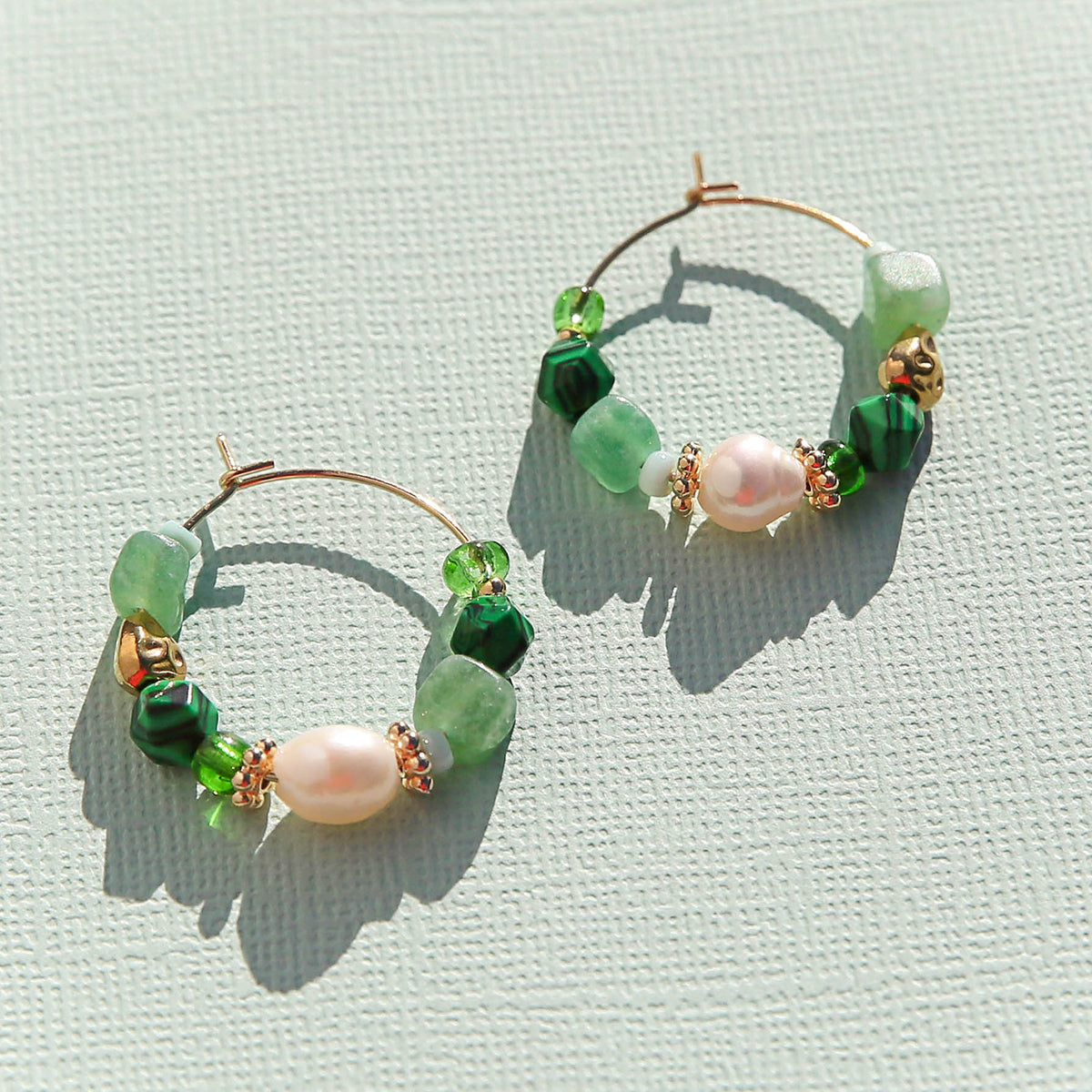 Medium Green Mix Hoops