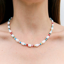 Rainbow Pearl Necklace