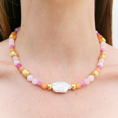 Tangerine Pearl Necklace