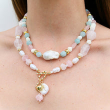 Rose Quartz Fob Necklace - Longer