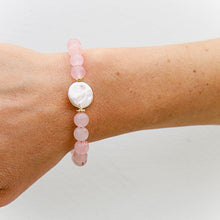 Rose Quartz Pearl Bracelet
