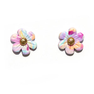 Large Flower Studs Pastel