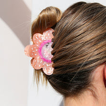 Pink Flower Hair Claw