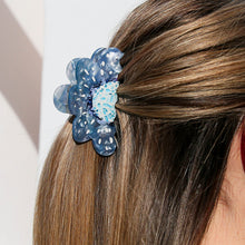 Blue Flower Hair Claw