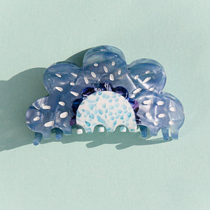 Blue Flower Hair Claw