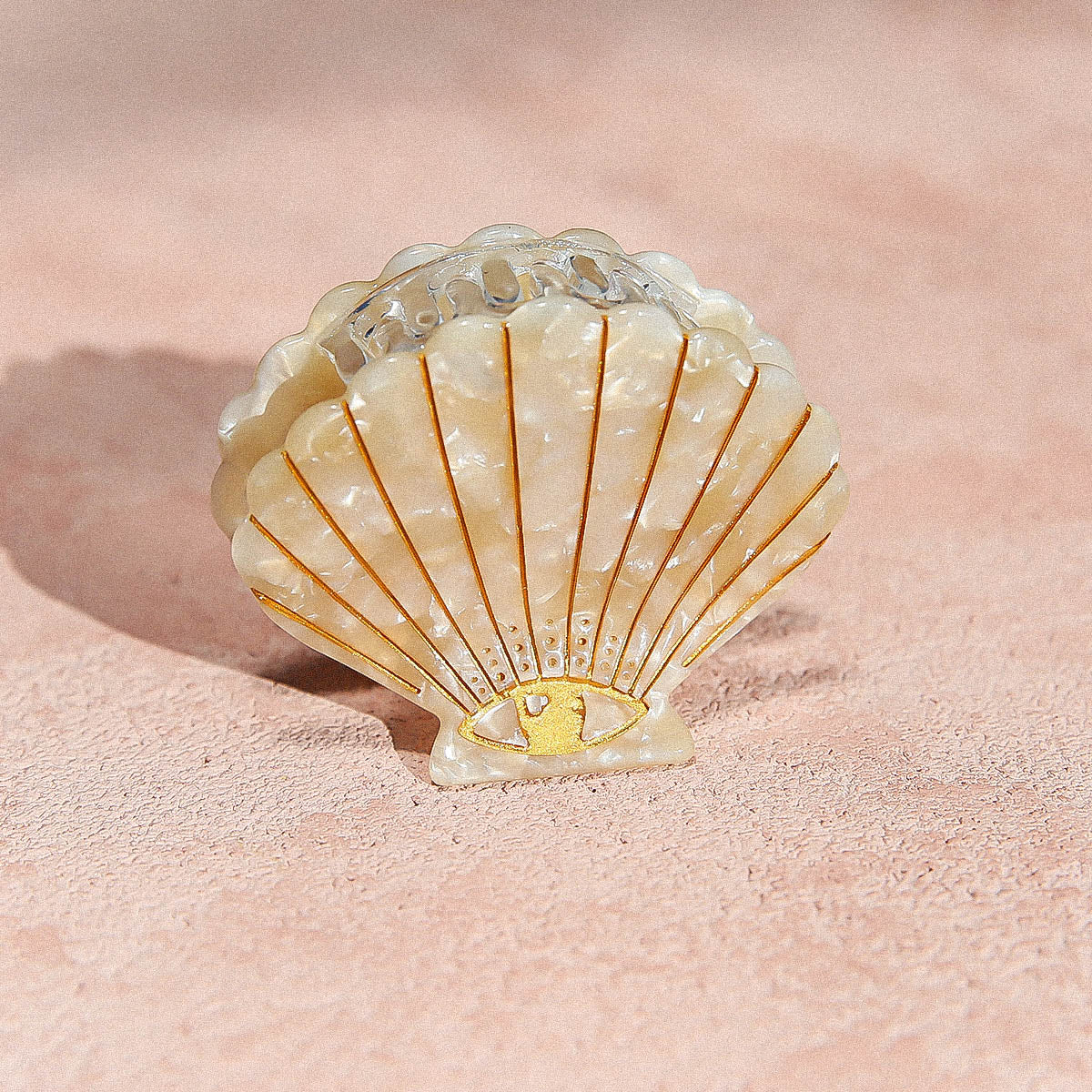 White Shell Hair Clip