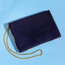 Navy Pomodoro Beaded Clutch