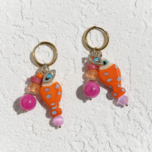 Sherbert Beaded Huggie Hoops