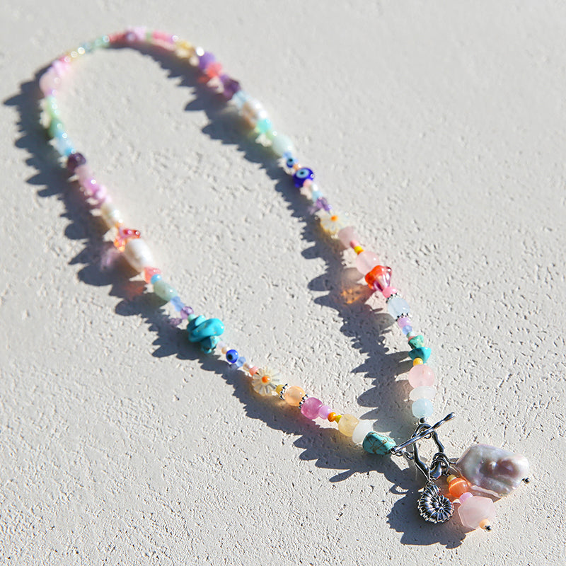 Silver Fob Shell Necklace