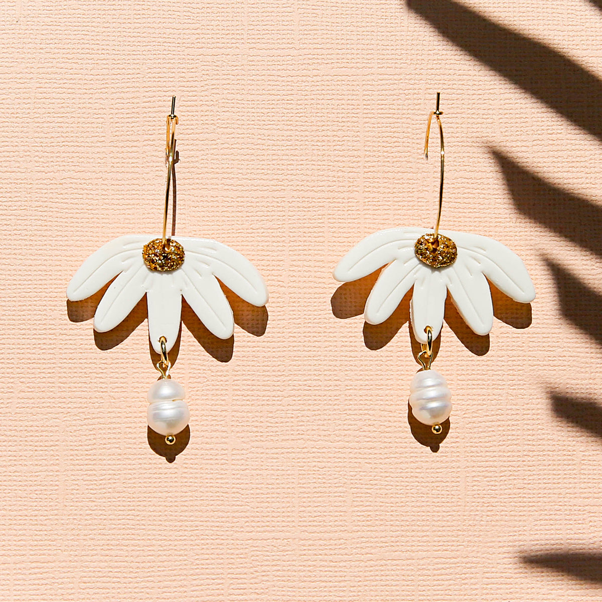 White Flower Hoops