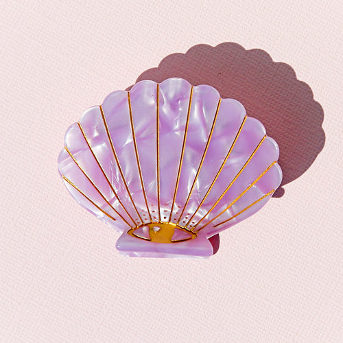 Lilac Shell Hair Clip
