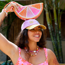 Grapefruit Fully Beaded Bag