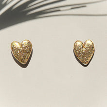 Gold Heart Studs