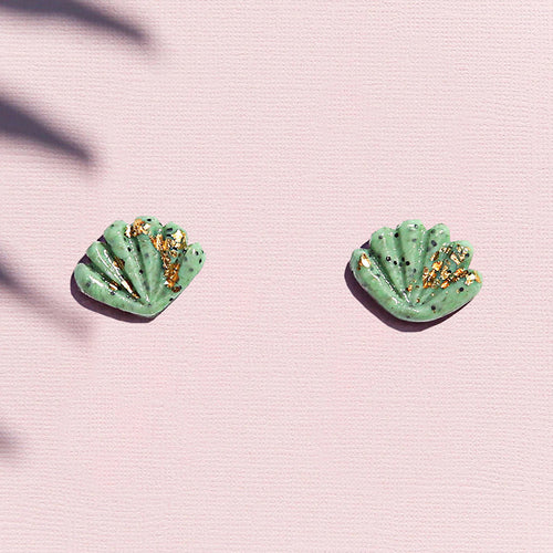 Green Shell Studs