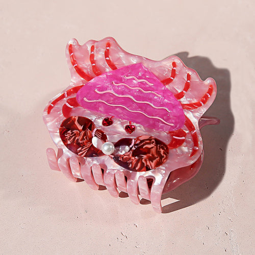 Ruby Crab Hair Claw
