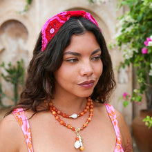 Ruby Flower Beaded Headband