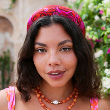 Ruby Puffy Headband 100% Silk