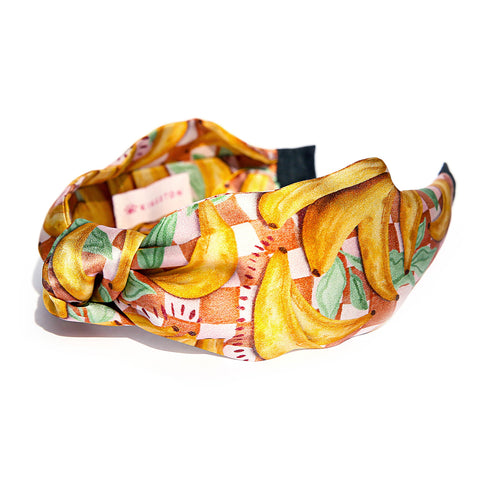 Check Banana Silk Headband