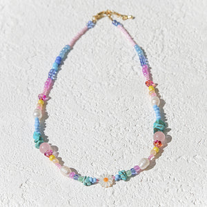 Rainbow Daisy Necklace