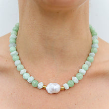 Melon Quartz Keshi Necklace