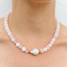 Blush Quartz Keshi Necklace