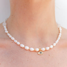 Evil Eye Pearl Necklace