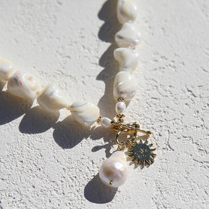 Rolled Shell Solis Necklace