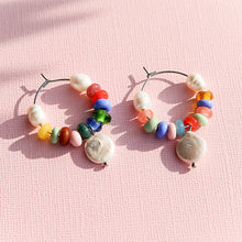 Java Beaded Hoops