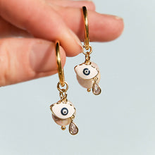 Teardrop Huggie Hoops